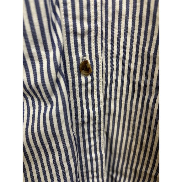 LAFAYETTE 148 Striped Shirt Dress 10 Button Front Sleeveless Nautical Classic - Picture 12 of 12